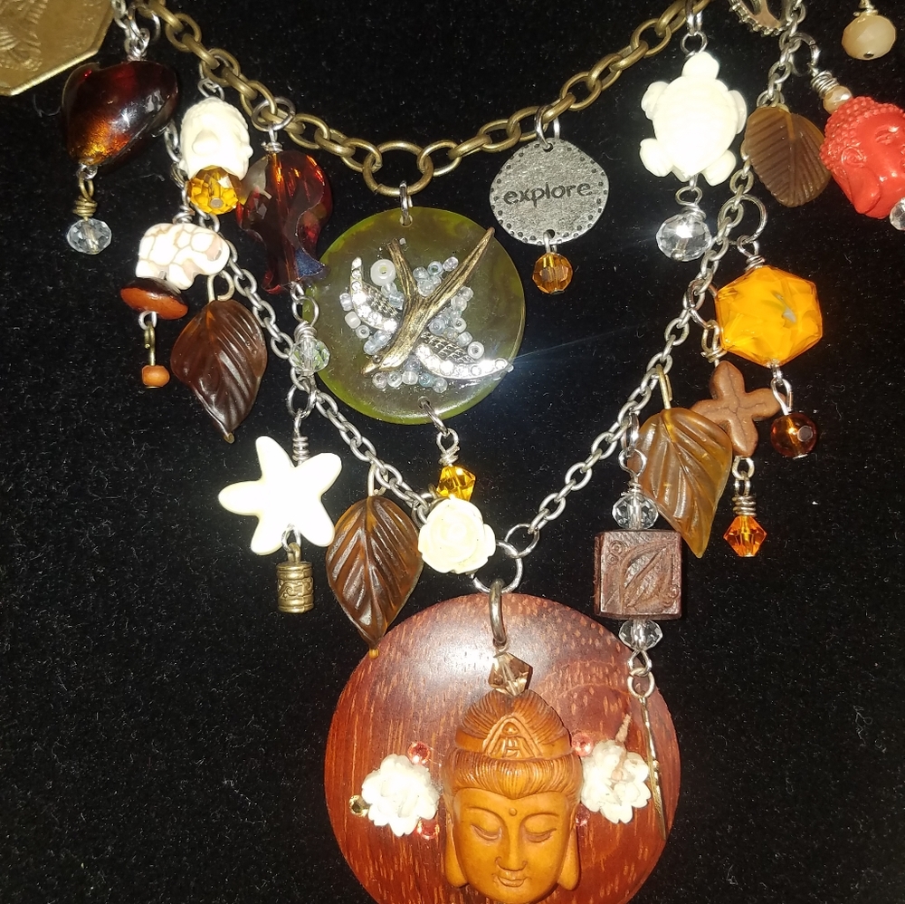 Buddha Layered Charm Necklace